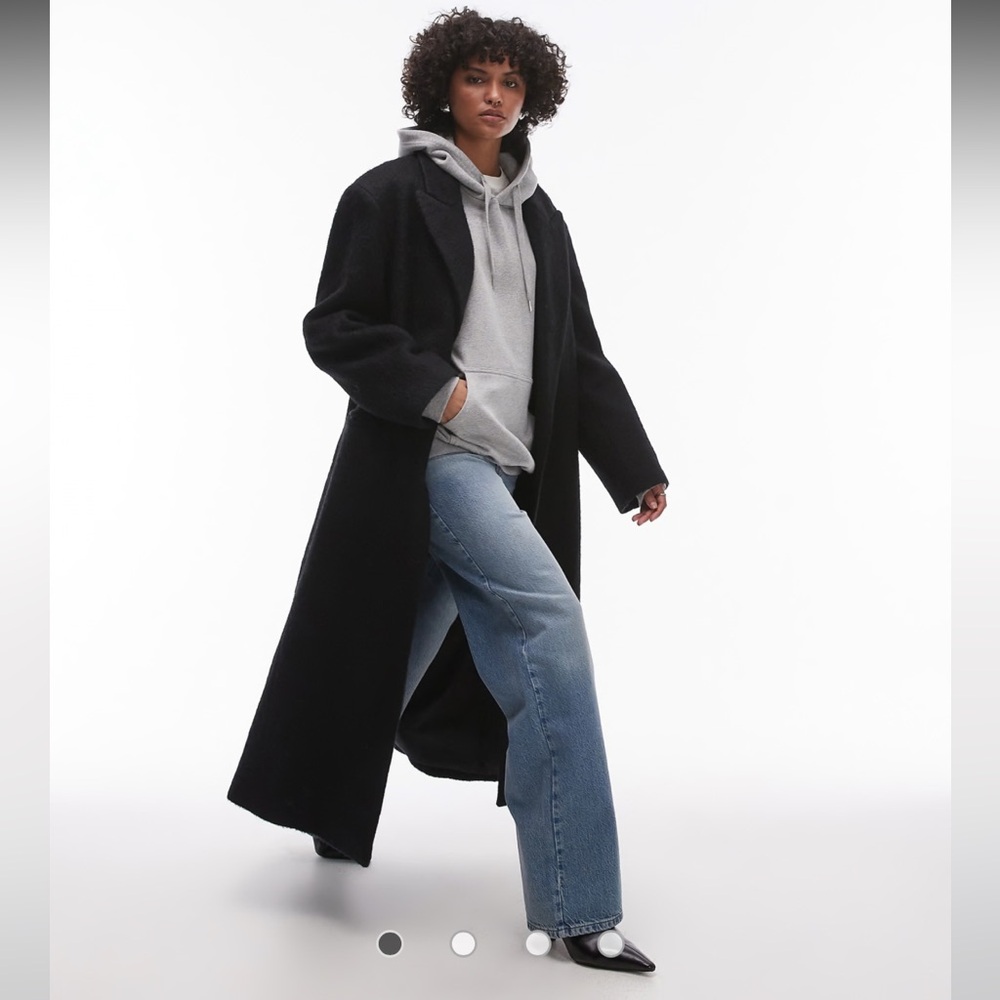 Topshop Brushed Wool Coat